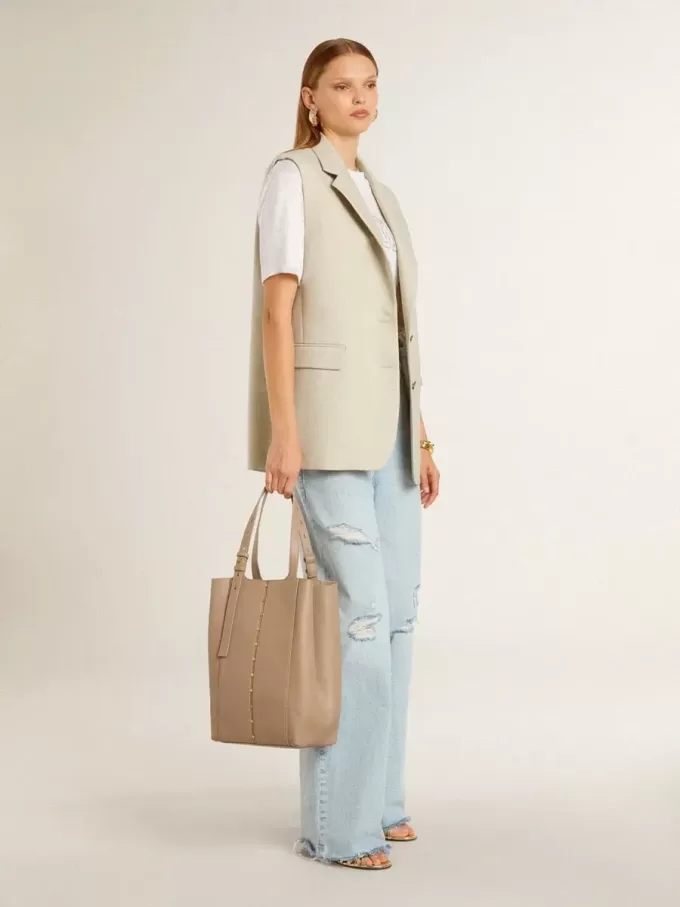 Camiseta ligera de lino blanco con estampado para mujer