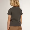 Camiseta para niño en color gris con tratamiento desgastado