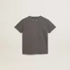 Camiseta para niño en color gris con tratamiento desgastado