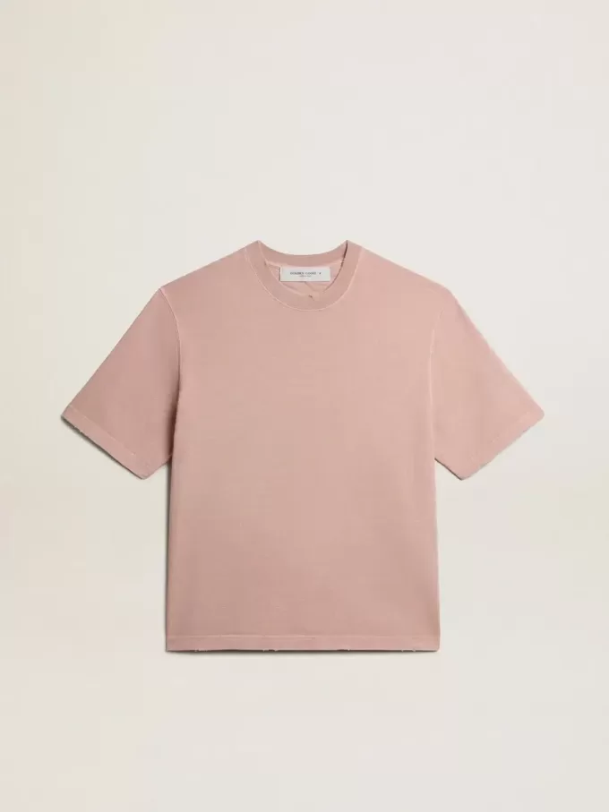 Camiseta rosa empolvado con logotipo invertido en la espalda – Jersey Capsule