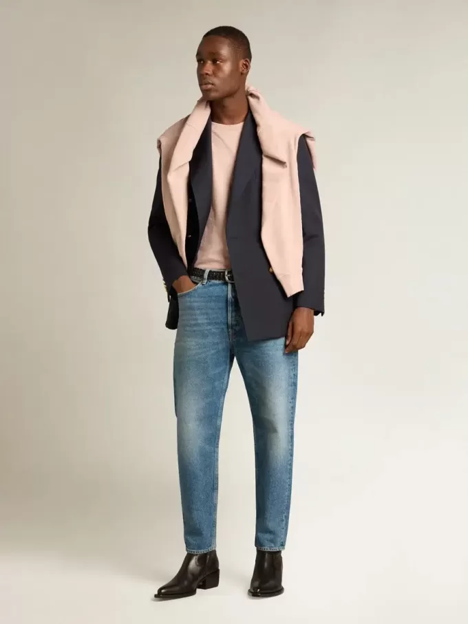 Camiseta rosa empolvado con logotipo invertido en la espalda – Jersey Capsule