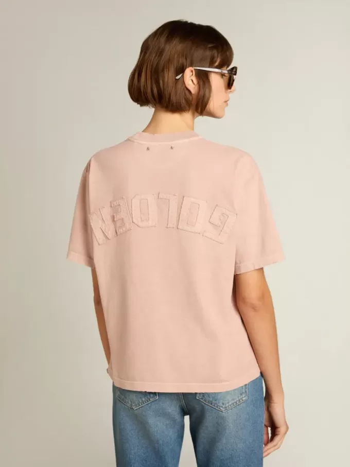 Camiseta rosa empolvado con logotipo invertido en la espalda – Jersey Capsule