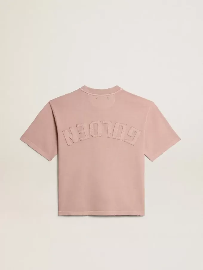 Camiseta rosa empolvado con logotipo invertido en la espalda – Jersey Capsule