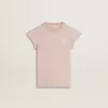 Camiseta rosa para niña con mangas con volantes y bordados