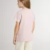 Camiseta rosa para niñas con estampado blanco Camiseta rosa para niñas con estampado blanco