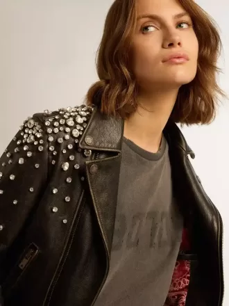 Camiseta slim fit desgastada en gris antracita