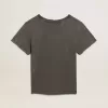 Camiseta slim fit desgastada en gris antracita Camiseta slim fit desgastada en gris antracita