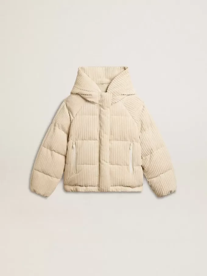 Chaqueta acolchada ecológica con cremallera y capucha Chaqueta acolchada ecológica con cremallera y capucha