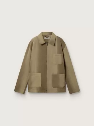 Chaqueta acolchada unisex en tonos caqui