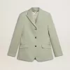 Chaqueta blazer de mujer en lana verde salvia