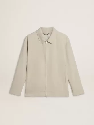 Chaqueta deportiva de lana mezclada color caqui para hombre