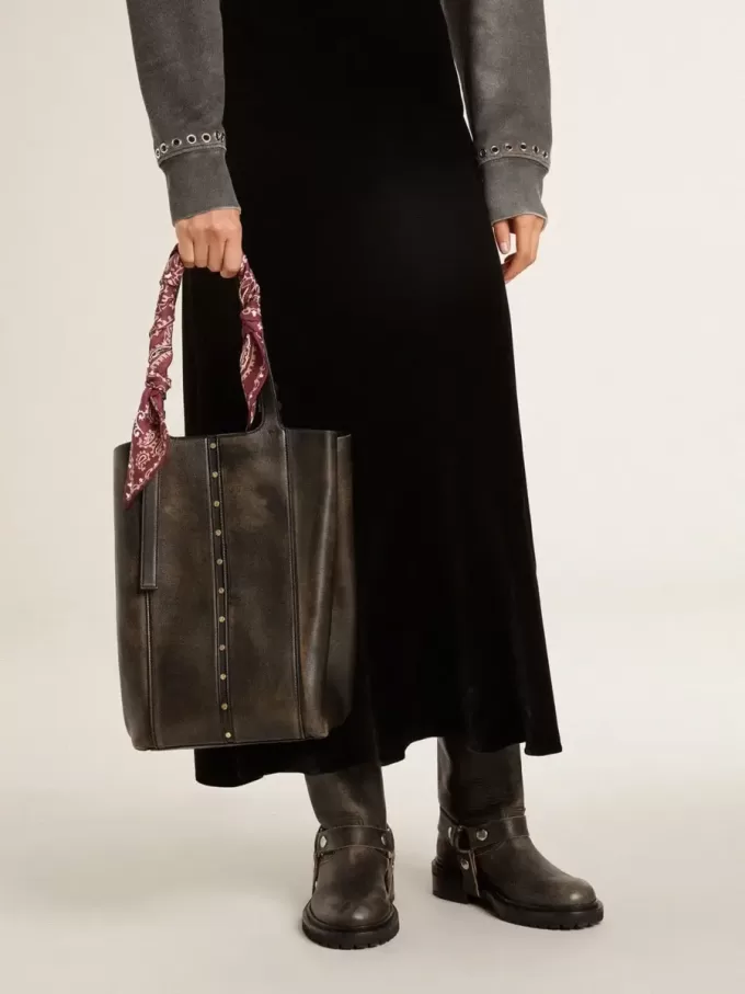 Cinta de sarga de seda burdeos con estampado de cachemira