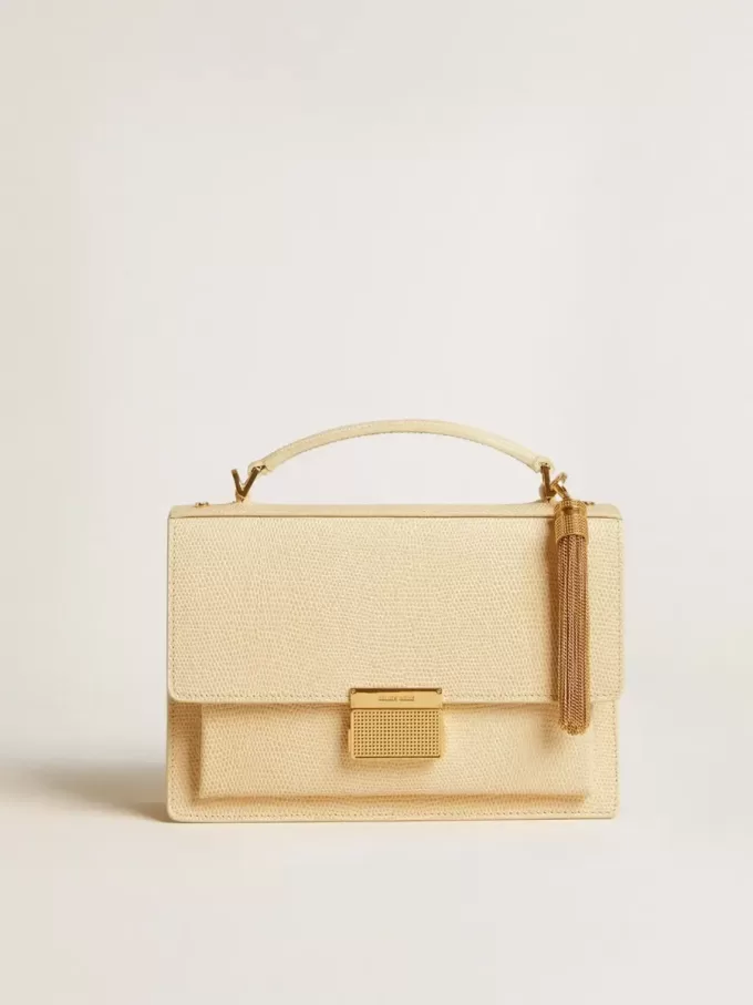 Colgante con forma de borla en latón dorado antiguo