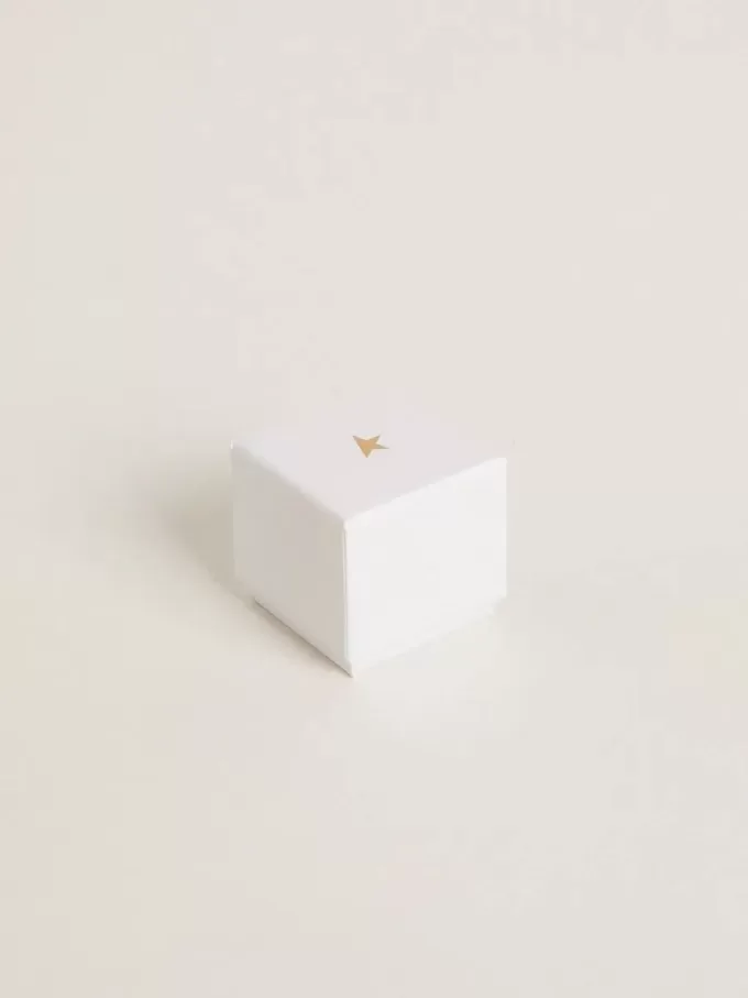 Colgante con forma de monedero en latón plateado con cristales