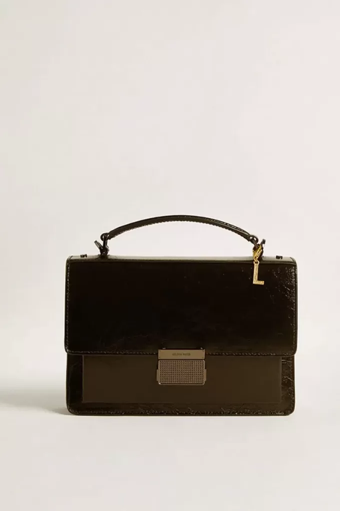 Colgante con la letra L en latón dorado con cristales Colgante con la letra L en latón dorado con cristales