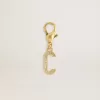 Colgante con letra C en latón dorado con cristales Colgante con letra C en latón dorado con cristales