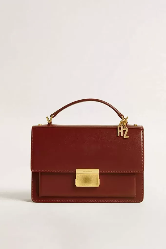 Colgante con letra H en latón dorado con cristales Colgante con letra H en latón dorado con cristales