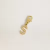 Colgante con letra S en latón dorado con cristales