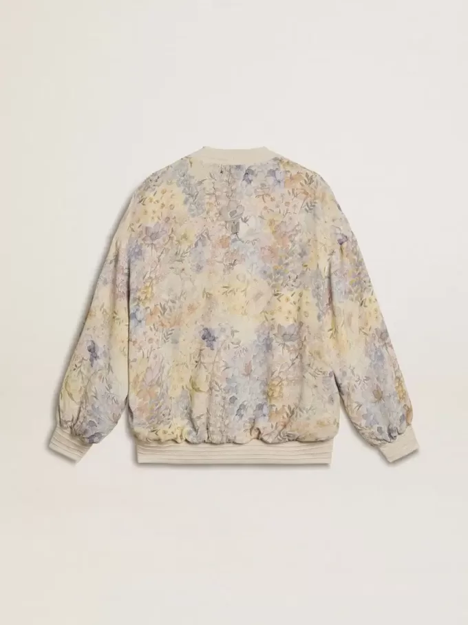 Cárdigan de mujer con estampado floral y bordados