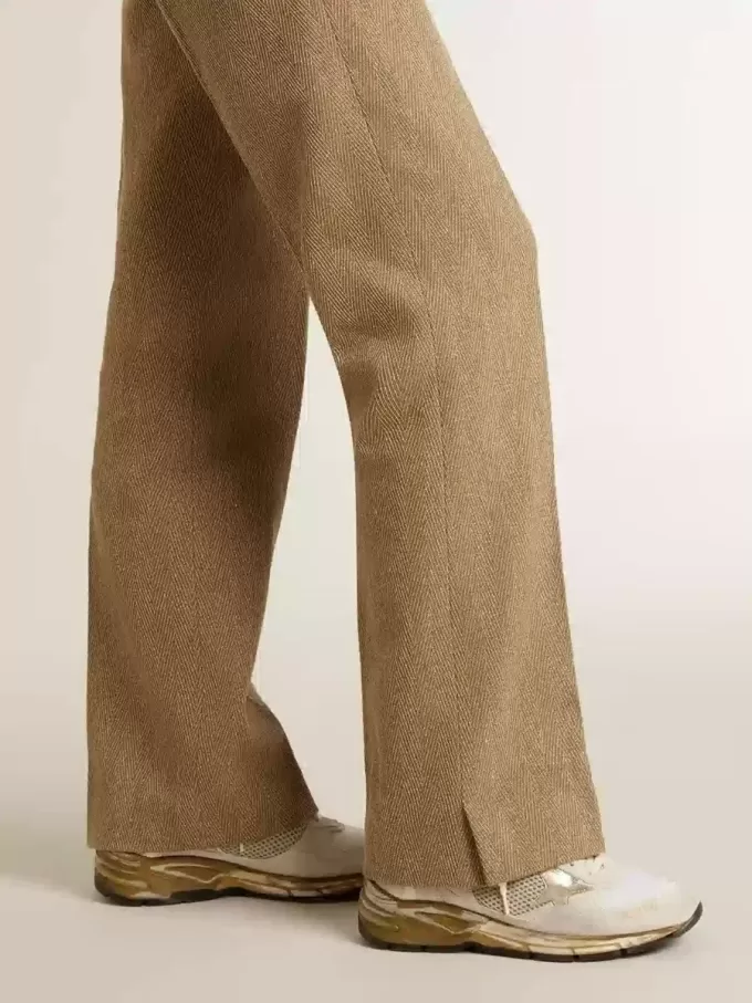 Dad-Star para mujer en malla y ante blanco con estrella dorada laminada Dad-Star para mujer en malla y ante blanco con estrella dorada laminada