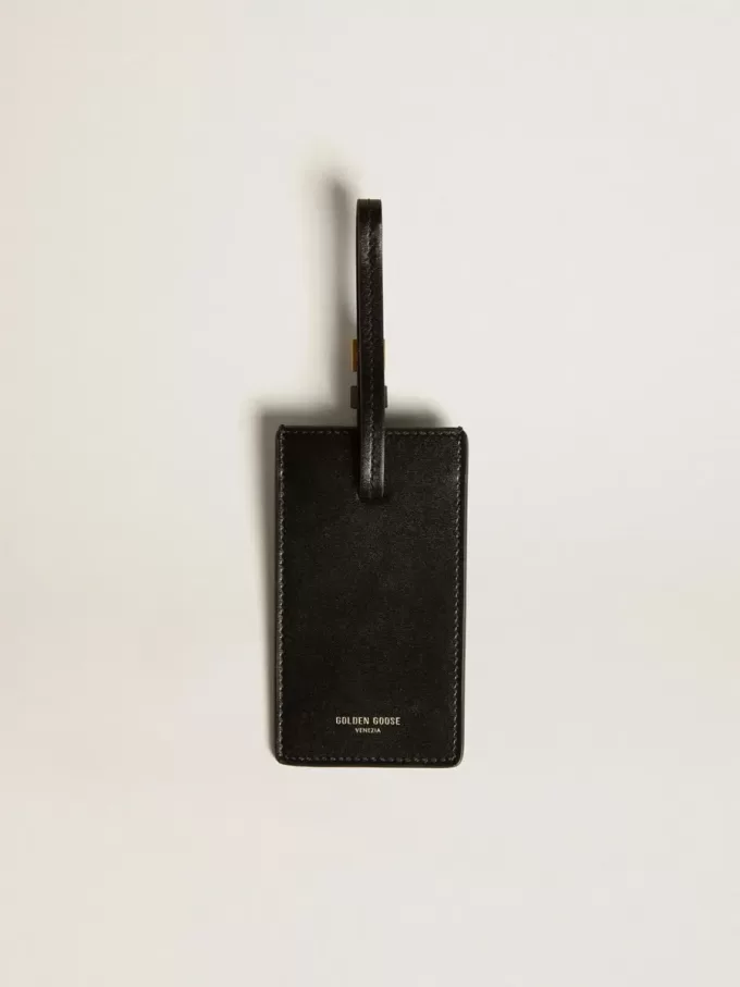 Etiqueta de equipaje negra