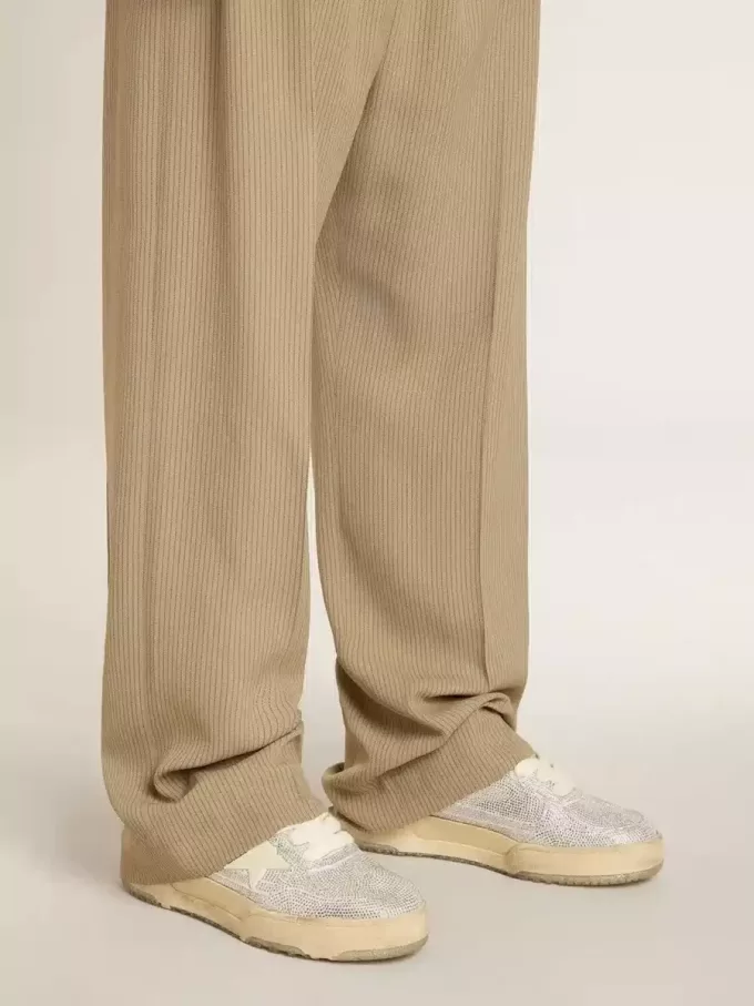 Forty2 para hombre en piel blanca y cristales Swarovski con estrella blanca