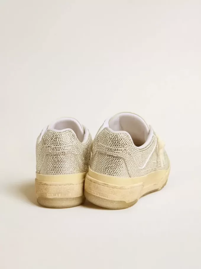 Forty2 para mujer en piel blanca y cristales Swarovski con estrella blanca