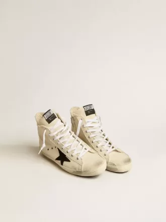 Francy Penstar en lona con estrella de ante negro y lengüeta de cuero en el talón