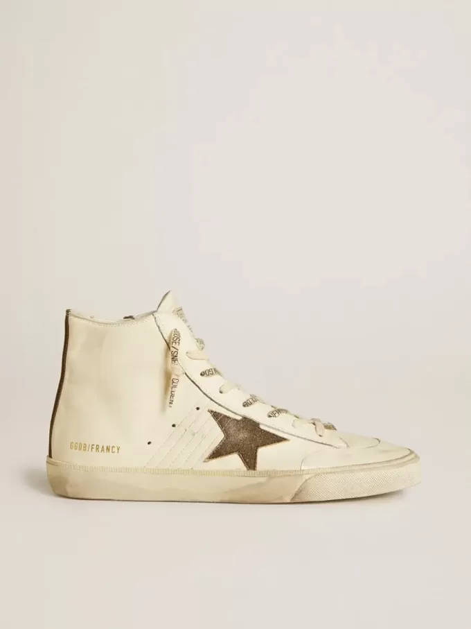 Francy Penstar en napa con estrella de ante negro y lengüeta de algodón en el talón Francy Penstar en napa con estrella de ante negro y lengüeta de algodón en el talón