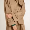 Gabardina oversize para mujer con cristales Gabardina oversize para mujer con cristales