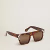 Gafas de sol de modelo cuadrado con montura habana y cristales Gafas de sol de modelo cuadrado con montura habana y cristales