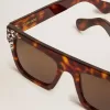 Gafas de sol de modelo cuadrado con montura habana y cristales Gafas de sol de modelo cuadrado con montura habana y cristales
