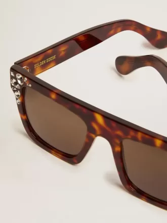 Gafas de sol de modelo cuadrado con montura habana y cristales
