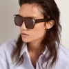 Gafas de sol de modelo cuadrado con montura habana y cristales Gafas de sol de modelo cuadrado con montura habana y cristales
