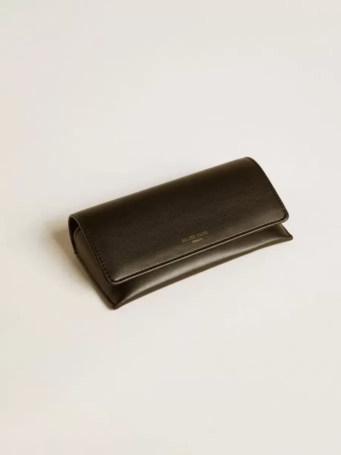 Gafas de sol estilo aviador con montura de carey y lentes verdes