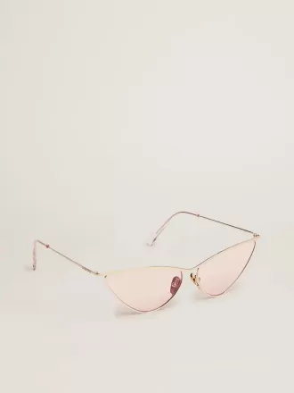 Gafas de sol estilo ojo de gato con montura y lentes rosas