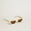 Gafas de sol rectangulares con montura beige Gafas de sol rectangulares con montura beige