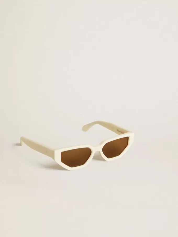 Gafas de sol rectangulares con montura beige Gafas de sol rectangulares con montura beige