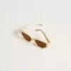 Gafas de sol rectangulares con montura beige Gafas de sol rectangulares con montura beige