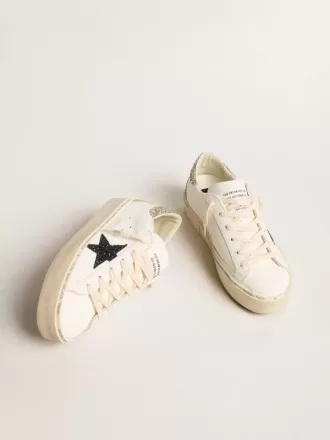 Hi Star para mujer con estrella azul brillante y lengüeta del talón con brillo platino