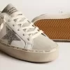 Hi Star para mujer con estrella plateada brillante y lengüeta del talón en nubuck gris paloma