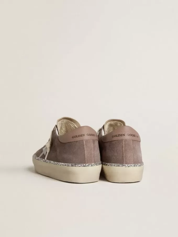 Hi Star para mujer en ante con estrella de piel plateada y lengüeta de piel en el talón