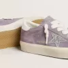 Hi Star para mujer en ante morado con estrella plateada brillante