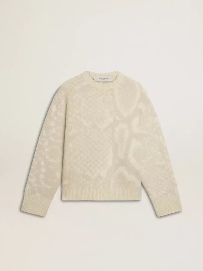 Jersey beige de mujer con motivos para el Año Nuevo Chino Jersey beige de mujer con motivos para el Año Nuevo Chino