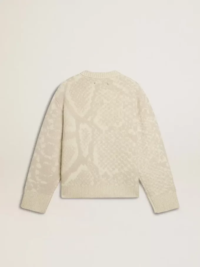 Jersey beige de mujer con motivos para el Año Nuevo Chino Jersey beige de mujer con motivos para el Año Nuevo Chino