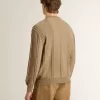 Jersey beige para hombre con logotipo bordado