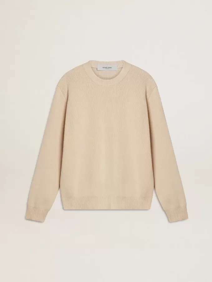 Jersey beige para mujer con las letras «Golden» en la espalda