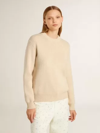 Jersey beige para mujer con las letras «Golden» en la espalda