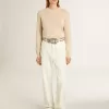 Jersey beige para mujer con las letras «Golden» en la espalda