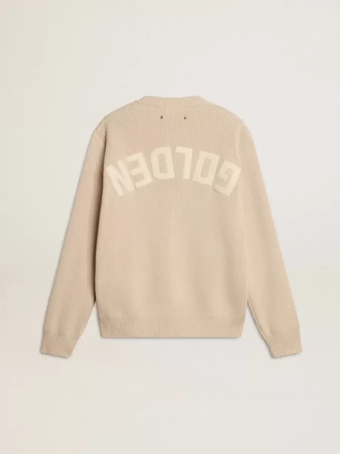 Jersey beige para mujer con las letras «Golden» en la espalda